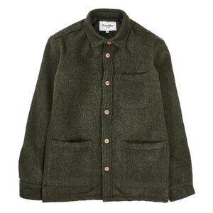 Corridor New York Loden Green 100% Lambswool Shacket Thick Men's Jacket Large